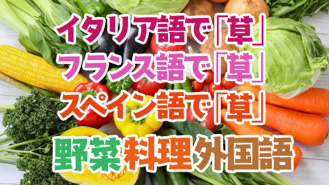 オッティモ 野菜や料理のいろいろな外国語の呼び名 60語 創作に使えるかもしれない用語集